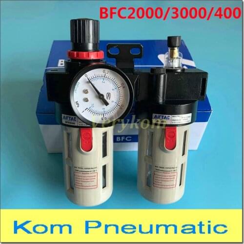 Pneumatic Airtac BFC2000 BFC3000 Air Compressor Oil Water Separator 1/4" Filter Regulator BFC Preparation Unit FRL Combination
