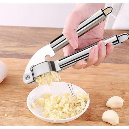 Kitchen creative tools stainless steel garlic press home kitchen gadget manual garlic pusher garlic tamper WB986