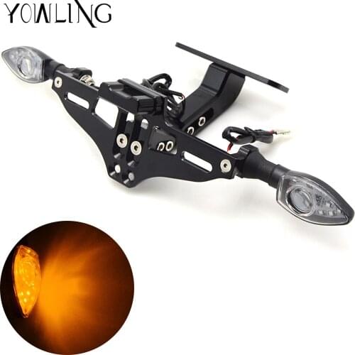 Motorcycle license plate frame equipped steering lamp license plate For Honda CBR600F CBR 600F NC700 CBR929RR CB1000R 1999-2014