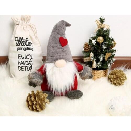 Christmas Decoration Swedish Santa Gnome Plush Handmade Scandinavian Elf Dwarf Household Christmas Decorations Home