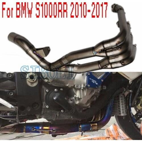 Motorcycle Full Exhaust System Connect Pipe Titanium Alloy Tube For BMW S1000R S1000RR 2010 11 12 13 14 15 2016 2017 2018 2019