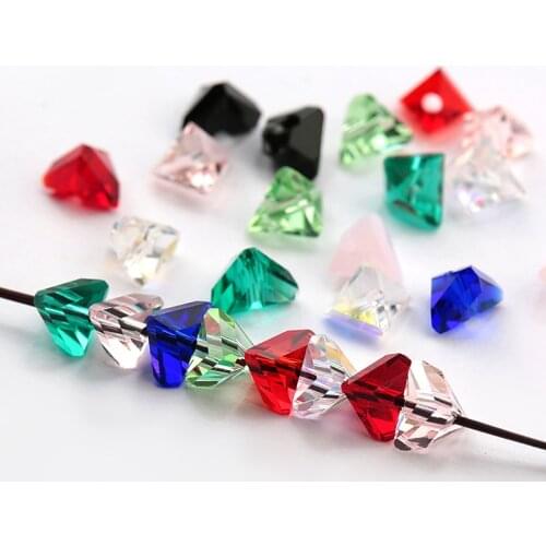 Super shiny 8mm Irregular triangle beads Austria glass beads beads for Jewelry making Bracelet Earrings Accessories 50pcs/lot