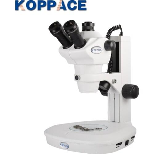 KOPPACE 4X-100X Trinocular Stereo Microscope WF10X/22 Eyepieces Mobile Phone Repair Microscope Upper And Lower LED Light Source