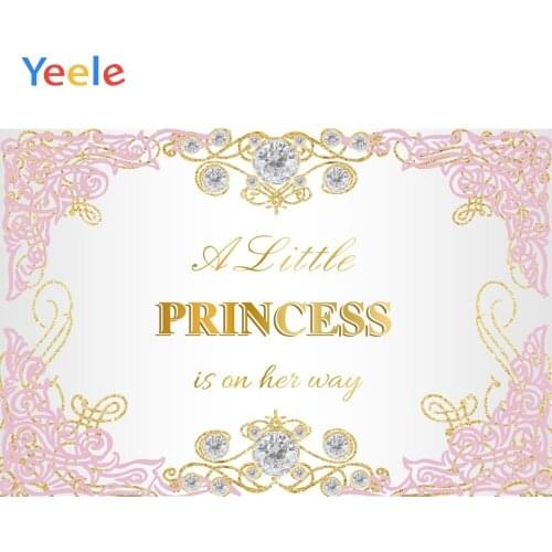 Yeele Princess Backdrops Pink Gold Streak Diamond Baby Shower Photography Backgrounds Photographic Backdrops for Photo Studio
