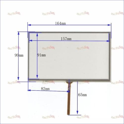 ZhiYuSun for Model 7002 MC-165-070 NEW 7inch 4 line For Car DVD touch screen panel 165*100 Sensor glass this is compatible