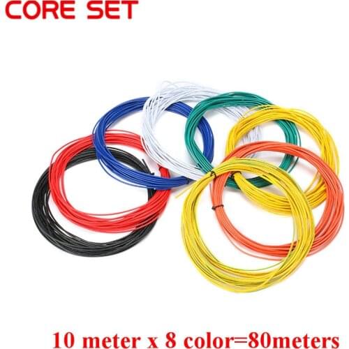 1 Set 10 Meters 22AWG Wire 1.6mm PVC Electronic Cable For DIY Connect 8 Color