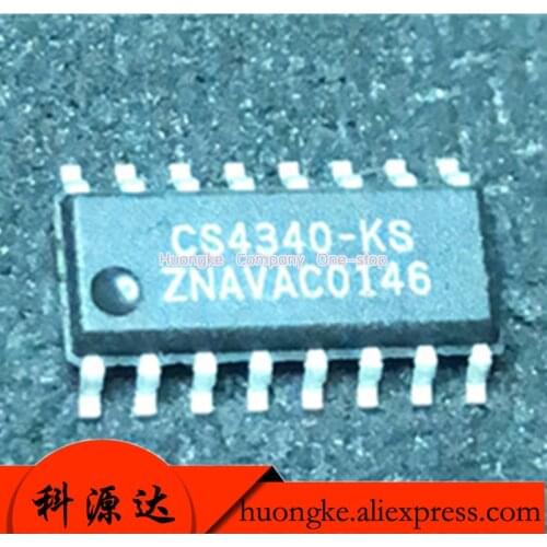 10pcs/lot CS4340-KS SOP-16 CS4340 SOIC16 24-Bit, 96 kHz Stereo DAC for Audio
