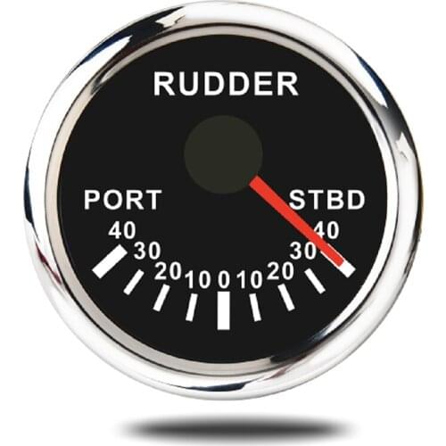52mm Rudder Angle Indicator 0-190 ohm With Rudder Angle Meter Sensor Red Backlight For Boat Marine Yacht 12V/24V -40~40 range
