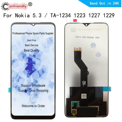 6.55" IPS LCD For Nokia 5.3 TA-1234 TA-1223 TA-1227 TA-1229 N5.3 Display Touch panel Screen sensor Digitizer Assembly