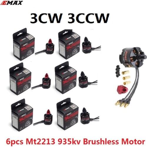 6pcs Emax Mt2213 935kv 2212 Brushless Motor 3CW 3CCW for DJI F450 X525 Quadcopter Hexcopter