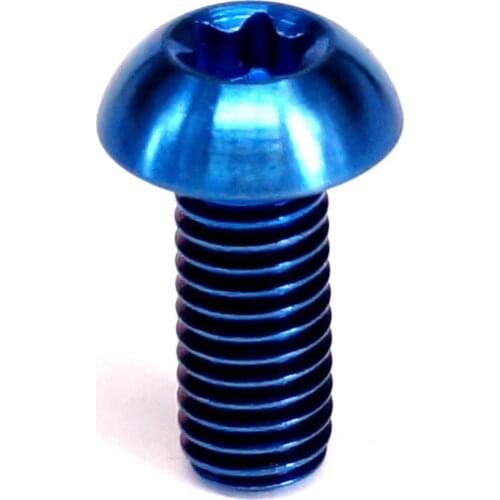 6 PCS M5 x 12mm Blue GR5 Titanium Torx T25 Screw Bike Disc Brake Rotor Bolts