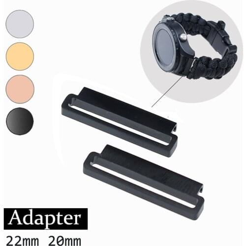 2pc Wrist Watch Band Adapter Connector 22mm 20mm Smart Watchband Connector Parts for Huawei Samsung Smartwatch Belt