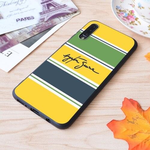 Ayrton Senna Helmet Print Soft Silicone Matt Case For Samsung Galaxy S Note and Galaxy A