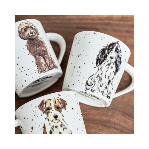 Ceramicv Dog Mug Large Capacity Breakfast Milk Juice Coffee Tea Cup Mug Creative Couple Cup Drinkware Free Shipping