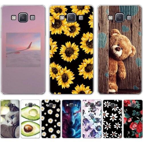 Case For Samsung Galaxy A5 2015 Phone Case Soft Clear Silicone Cover For Samsung A5 A500H A500F 5.0 inch Back Coque Cute Flowers