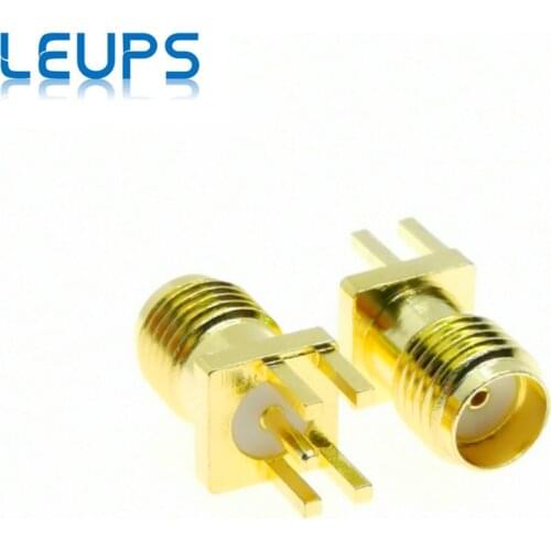 10PCS SMA Female Jack 1.6mm 1.2mm 1.0mm Spacing Edge Solder PCB Straight Mount RF Connector Gold Plated