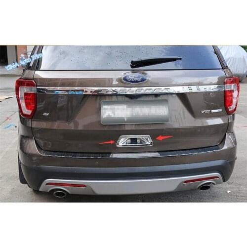 Lapetus Auto Styling Rear Door Pull Doorknob Handle Bowl Sequins Cover Trim 1 Pcs Fit For Ford Explorer 2016 2017 2018 2019 ABS