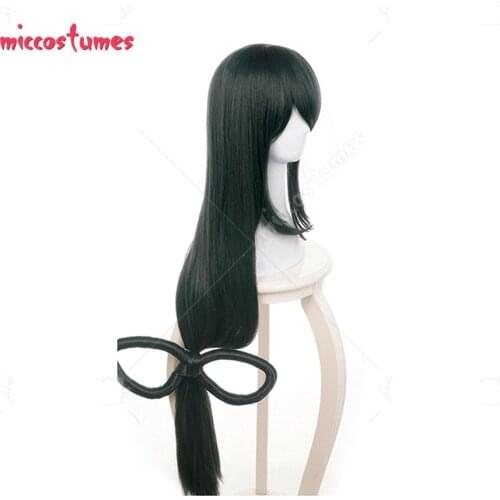 MHA Tsuyu Asui Long Dark Green Cosplay Wig
