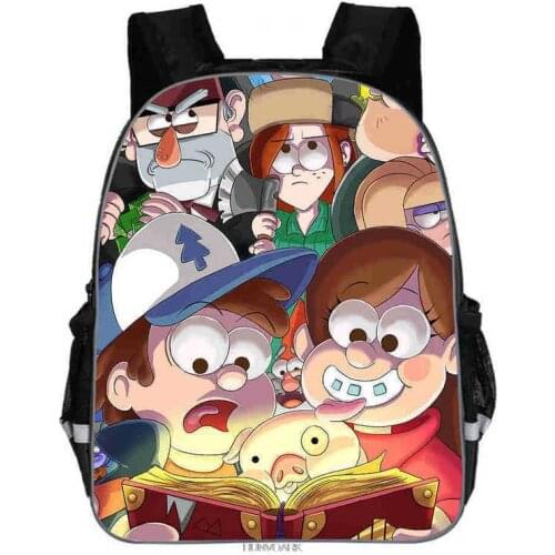 Hot Fashion Anime Gravity Falls Pringting Backpack For Teenagers Boys Girls School Bags Kids Student Backpacks 11/13/16 Inch