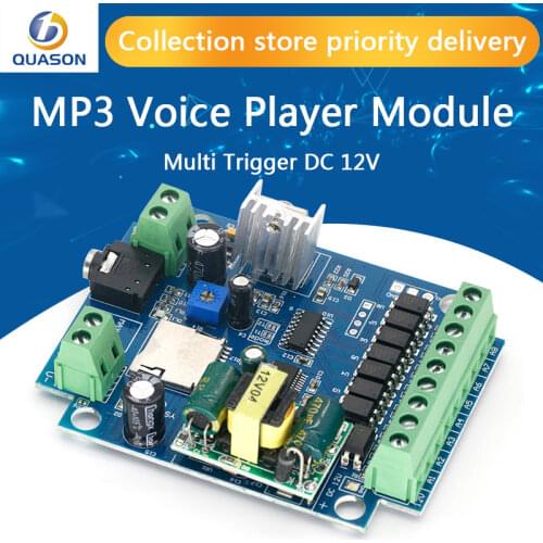 DC 12V MP3 Voice playback module Voice broadcast Alarm prompter trigger multi mode
