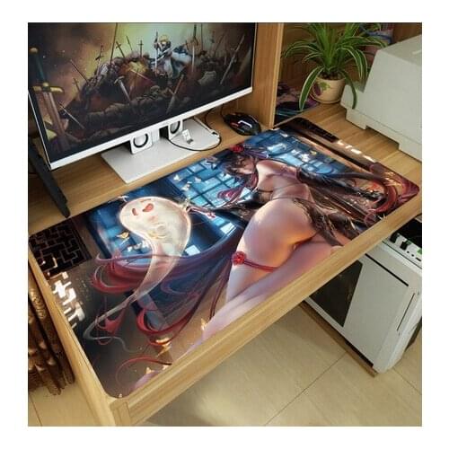 NEW Game Genshin Impact Hu tao Large Mouse Pad Thicken Laptop Gaming Mice Mat Desk Keyboard Mat Anti-Slip Playmat Cosplay Gift
