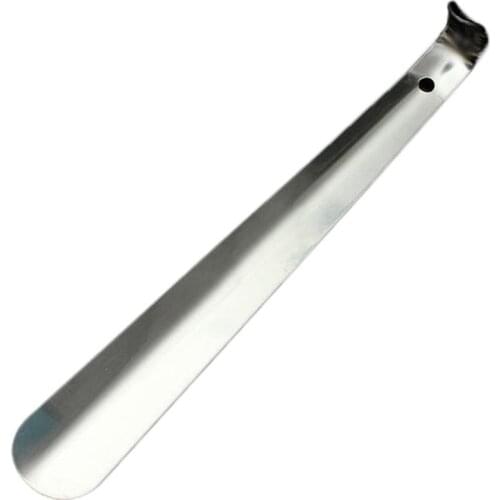 Stainless Steel Extra Long Handled Shoe Horn Shoe Lifter Durable Tool Silver, 30cm/11.8inch
