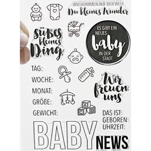 German Words Transparent Clear Silicone Stamp/Seal for DIY scrapbook/photo album Decorative clear stamp ST0879