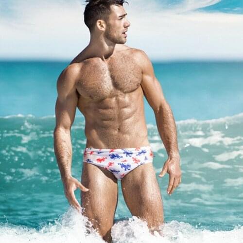 Plus size sexy animal print men swimwear sunga board surf swimming trunks men swimsuits beach swim shorts pool swimwear male