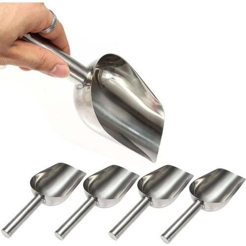 Stainless Steel Hand Shovel Multifunction Ice Scraper For Coffee Bean And Stainless Steel Food Clip Kitchen Grill Steak Barbecue