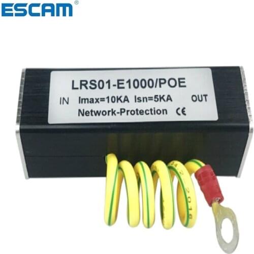 100/1000M POE IP Camera Network POE Switch RJ45 & POE Surge Protector Protection device Lightning Arrester SPD 1000M Ethernet
