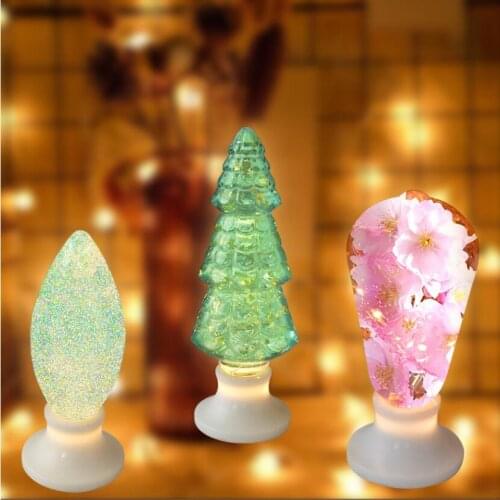 Silicone Mould Dried Flower Resin Decorative Craft DIY Bulb night light shpe Type epoxy resin molds for jewelry