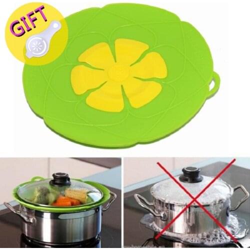 Kitchen Gadgets Silicone lid Spill Stopper Cover For Pot Pan Home Kitchen Cooking Tools Flower Cookware Kitchen Accessories