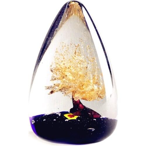 Modern Glass Lucky Tree Ornaments Car Interior Accessories Wine Cabinet Office Entrance Decoration Home Decoration