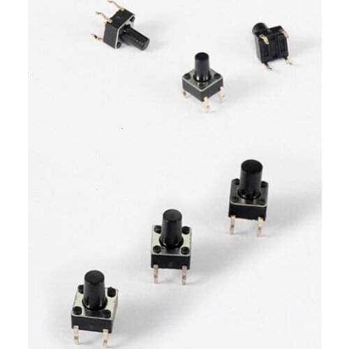1000PCS/Lot 6x6x9MM 4PIN Tactile Tact Micro Switch Touch Button Self-reset Button 6*6*9mm Plug-in keys button DIP