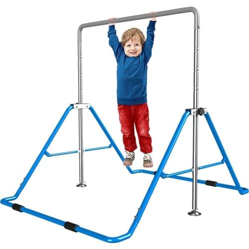OTEKSPORT Gymnastics Horizontal Bar for Kids Folding Adjustable Height Home Training Bar Equipment