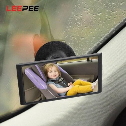 LEEPEE Car Back Seat Baby View Mirror 360 Rotation Adjustable Suction Cup Baby Mirrors Universal Rearview Mirror