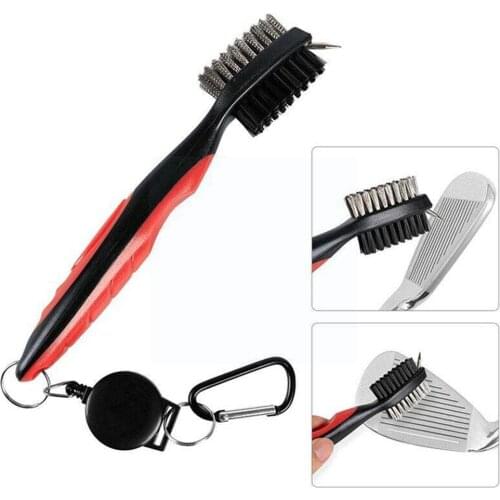1pc Golf Club Brush Golf Groove Cleaning Brush 2 Sided Golf Groove Wedge Accessories Ball Kit Tool Golf Cleaning Putter Cle L5S5
