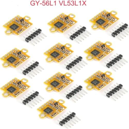 10/5/2/1Pcs GY-56L1 VL53L1X Laser Sensor Module TOF Time-of-Flight Range Breakout Distance Measurement I2C Serial PWM Output
