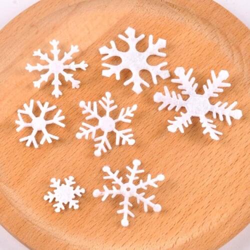 100pcs 15-40mm White Fake Snowflake Christmas Wedding Decoration DIY Scene New Year Xmas Tree Window Scrapbooking Decor c2164