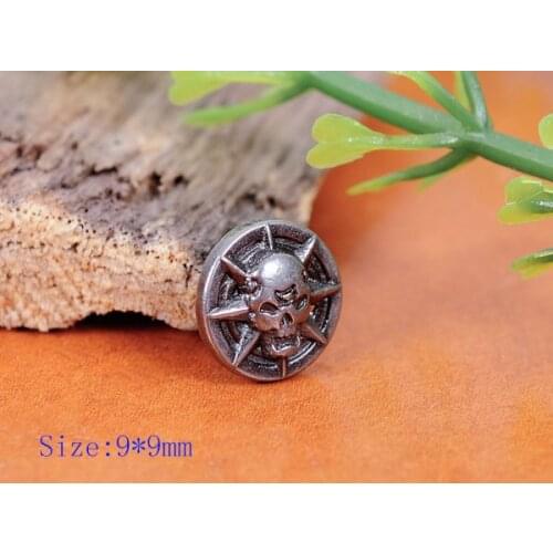 50x Punk Metal Starbust Skull Leather Rivets Stud Set For Belt Bag Shoe Clothing
