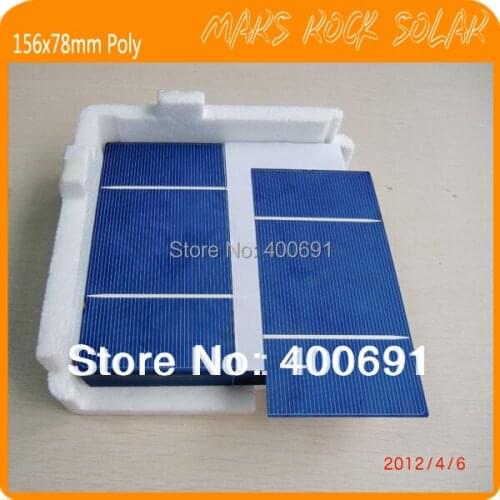 600 pcs 78x156mm (3"x6") high efficiency low price A grade Polycrystalline Solar Photovoltaic Cells for DIY small solar panel