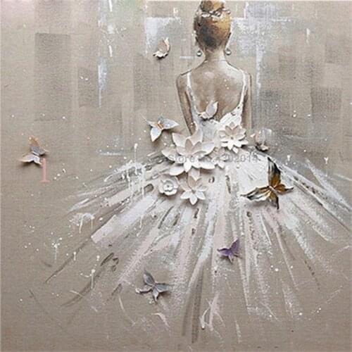 5d diy Full diamond embroidery canvas ballerina ballet Drill diamond painting Craft home decoration beauty lady handwork gift