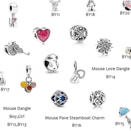 Real 925 Sterling Silver Hedgehog Sparkling Charms Pave Bracelets Beads Fits Original Bangles Girls Jewelry DIY Decoration