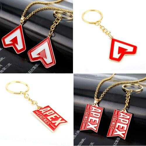 Hot Game Apex Legends Keychains Keyrings Red Letter Hero Logo Enamel Metal Pendant Keychains Fashion Jewelry Gift For Women/Men