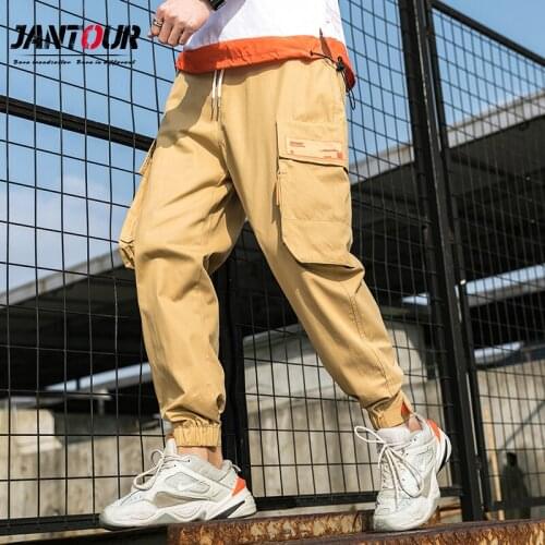 Spring Side Buckle Pockets Cargo Harem Joggers Pants Streetwear Mens Harajuku Hip Hop Sweatpants Trousers Khaki Pants Size 4XL