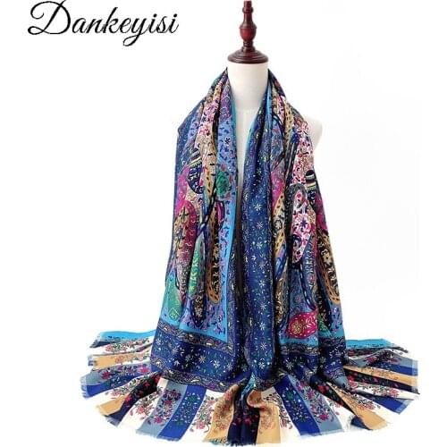 DANKEYISI Luxury Brand Women Scarf Female Cotton Scarf Paisley Women Muslim Hijab Shawl Long Soft Wrap Neck Scarf