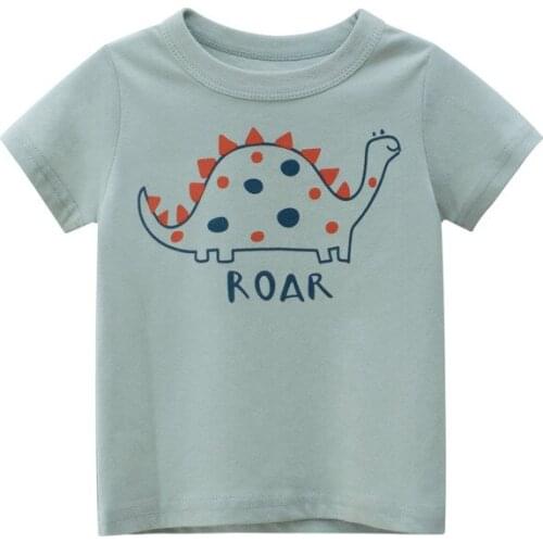 Children T shirt Boys Summer Kids Top Girls Short Shirt Animal Pattern