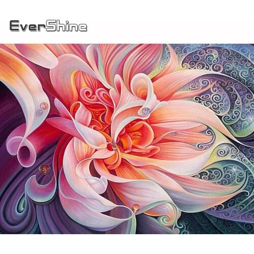 Evershine Diamond Painting Flower Full Square Diamond Embroidery Landscape Full Set Diamond Mosaic Rhinestone Picture Love Gift