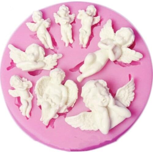 Cake Mold Angel Baby 3D Silicone Mold Chocolate Candy Molds Fondant Cake Decorating Tools DIY Fondant Soap Pastry Baking Mold