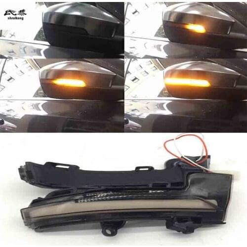 2pcs/lot Dynamic running water Blinker Indicator Rearview Mirror Turn Light for 2015-2018 Skoda Octavia A7 5E3